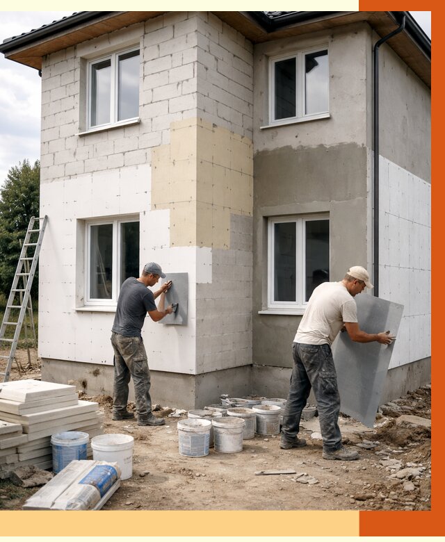 Утепление дома из газобетона в Жигулёвске от 4250 руб./м² — заказать у ТепломастерЖгл